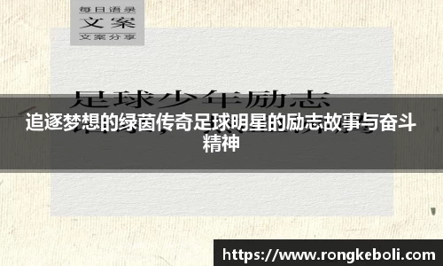 追逐梦想的绿茵传奇足球明星的励志故事与奋斗精神